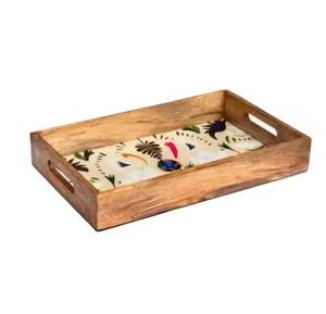 Plateau de service en MDF de dernière génération avec décoration imprimée en émail, pour le bureau, les festivals, les mariages - Product Image 2