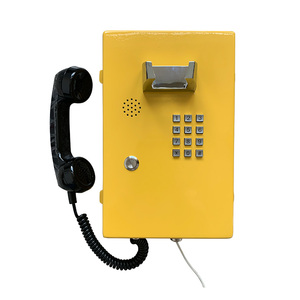 Téléphone mural d'urgence jaune <span class=keywords><strong>IP</strong></span>/analogue filaire pour les gares et les aéroports - Product Image 1