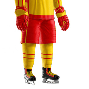 Uniformes de hockey sur glace à col en V de haute qualité, ensemble de polyester régulier à sublimation complète - Product Image 4
