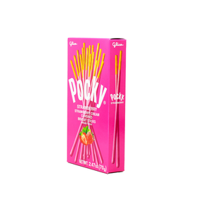 Palitos de galleta Glico Pocky con crema de fresa al por mayor, 9 bolsas individuales, 108 g en total por caja, para despensa de oficina y sala de descanso - Product Image 2