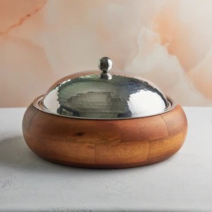 Réchaud à fondue en bois découpé au laser, qualité supérieure, fait à la main, casserole, best-seller, réchaud à nourriture en métal design - Product Image 6
