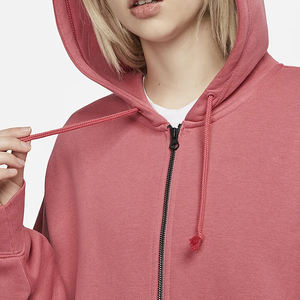 Vente en gros Sweat à capuche surdimensionné à manches longues pour femmes avec logo personnalisé Sweats à capuche zippés pour femmes Hiver Décontracté Style Streetwear - Product Image 4