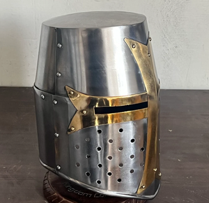Casque avec présentoir gratuit cadeau pour lui Costume Cosplay grec Sparte ancien romain corinthien acier - Product Image 2