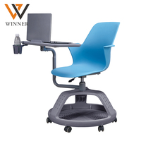 Chaise de formation éducative, chaise de bureau scolaire avec tablette d'écriture pliable pour les conférences et l'utilisation au bureau
