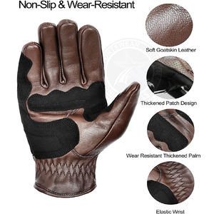 Gants en cuir de moto de course de haute qualité Dernier style Protection sportive en gros Applicable - Product Image 5