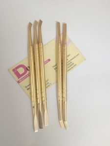 Profesional de alta calidad de acero inoxidable chapado en oro superventas manicura pedicura cutícula empujador de uñas - Product Image 5