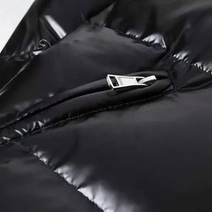 Veste en duvet matelassée personnalisée de haute qualité pour hommes Manteau d'hiver brillant à la mode promotionnel avec capuche Style Streetwear - Product Image 5