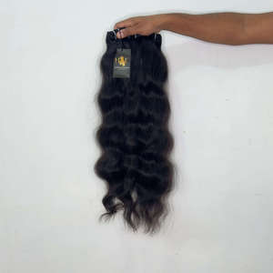 Extensiones de Cabello Natural Ondulado y Liso de la India, Cabello Humano Brasileño Virgen en Trama, Extensiones de Cabello Natural - Product Image 1