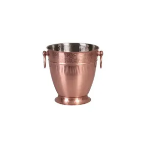 Enfriador de vino con forma de trofeo Chapado en cobre y acero inoxidable a granel al por mayor y cubo de hielo de champán para eventos, bares y restaurantes - Product Image 1