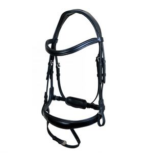 Brida de cuero de caballo con banda anatómica para la nariz y diseño personalizado de banda de cejas de cristal colorido - Product Image 2