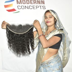 Factory Wholesale 100% Virgin Natural Wave Indian <b>Hair</b> Extensions 13*6 HD Lace <b>Curly</b> Frontal Raw Indian <b>Hair</b> Vendors - Product Image 1