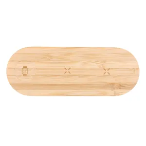 Caricatore Wireless in Bambù Tigris, Gadget USB Promozionale Sostenibile - Product Image 1