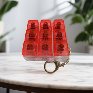 พวงกุญแจเครื่องทดสอบสวิตช์คีย์บอร์ดแบบกลไก 9 ปุ่ม |   ของเล่นบีบคลายเครียด - Product Image 3