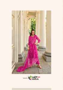 Nouveau Designer Outfit Best-seller Meilleure Viscose Organza Jacquard Impression Numérique Kurti Pant & Dupatta With Hand Work Woman Fashion - Product Image 2