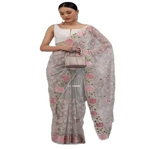 Cao trên nhu cầu phụ nữ thiết kế Saree cho đám cưới và tham gia mặc từ Ấn Độ Nhà cung cấp và xuất khẩu đã sẵn sàng để mặc Saree