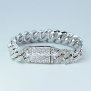 <b>925</b> Sterling <b>Silver</b> Wrist Jewelry Moissanite Brilliant Cut Diamond Enhanced VVS Clarity Gold Pearl Adorned Wedding Party Gift - Product Image 3