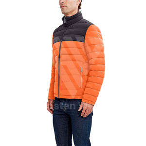 Custom Made Logo Printed Puffer <b>Jacket</b> for Men and Stand Collar <b>Waterproof</b> Bubble <b>Padded</b> Puffer <b>Jacket</b> for Sale - Product Image 4