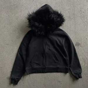 2024 invierno mujer Sudadera con capucha suéter cremallera moda mujer lindo Top Sudadera con capucha personalidad sudadera para mujer - Product Image 3