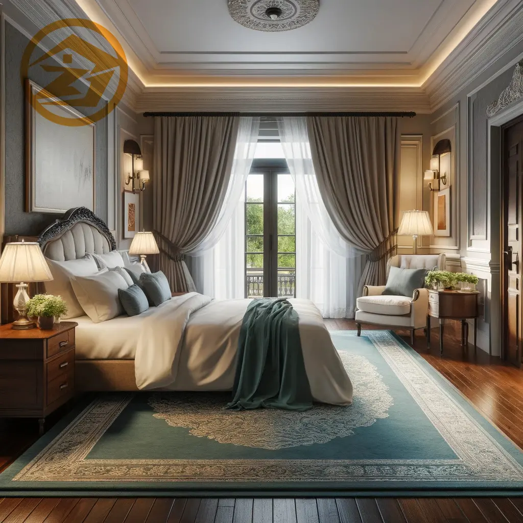 Moderne Luxus-Fünf-Sterne-Hotel-Schlafzimmermöbel kundenspezifische Holz-Sets für Appartment-Verwendung entworfen von einem Möbellieferanten