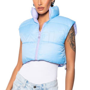 Precio al por mayor por encargo superventas Crop Top Puffer Vest alta calidad bajo precio Crop Top Puffer Vest - Product Image 3