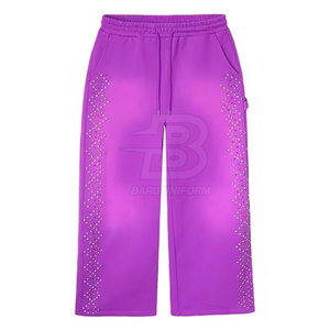 Concevez Votre Propre Logo Rhinestone Pantalon Quick Dry Respirant Rhinestone Trousers Best Selling Mens Pants - Product Image 2