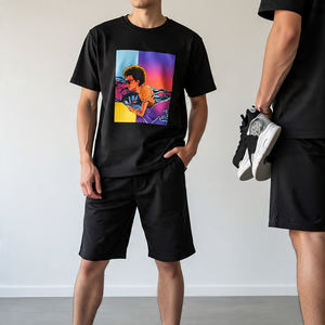 Sportswear <b>T</b> <b>Shirt</b> <b>and</b> <b>Shorts</b> <b>Men's</b> Summer Cotton Two Piece <b>Sets</b> <b>Men</b> Cycling <b>Shorts</b> <b>Sets</b> Unisex Custom <b>T</b>-<b>Shirts</b> <b>Shorts</b> <b>Set</b> - Product Image 2