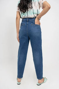 Custom Made Streetwear <b>Women's</b> Denim Jeans Pants High Quality Vintage Loose Fit Straight Pants OEM Serviced Cheap Price - Product Image 6