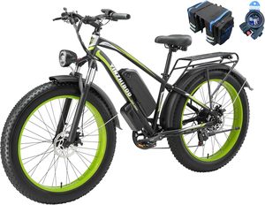 Bicicleta Eléctrica de Alta Calidad para Adultos, Motor de 2000W de Potencia Máxima, Bicicleta Eléctrica de Montaña con Llantas Gruesas de 26 Pulgadas, Bicicleta Eléctrica de 32 MPH, 4 - Product Image 2