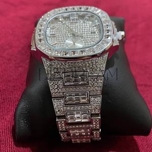 Baguette en forma de lujo Hip Hop reloj de hombre Moissanite diamante pavimentado 925 tipo de encanto de plata esterlina para alguien especial - Product Image 2