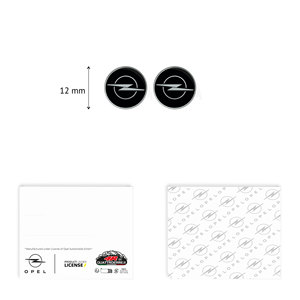 Ufficiale Opel 3D emblema adesivo nero 12 MM auto-adesivo riflettente cromo e Logo in pelle per auto e camion - Product Image 3
