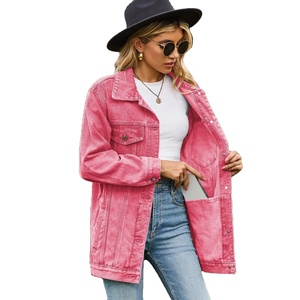 Veste en jean bleu de luxe pour femmes doublure en laine tissu imprimé Style Y2K respirant de nombreuses critiques taille XL pour le printemps automne - Product Image 5