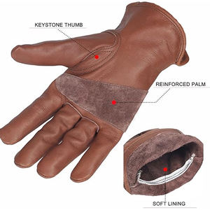 ถุงมือหนังวัวแท้แบบกำหนดเองสำหรับ OEM ถุงมือกันความร้อนและทนไฟสำหรับการตั้งแคมป์ - Product Image 2
