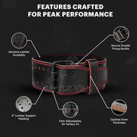 Ceinture de musculation en néoprène et cuir de vachette de haute qualité, best-seller, logo personnalisable, boucle unisexe, antidérapante, fitness