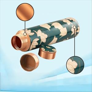 Durable Copper Water Bottle for Keeping Water Fresh with Elegant Design Suitable for <b>Work</b> Travel Fitness and <b>Home</b> Use - Product Image 3