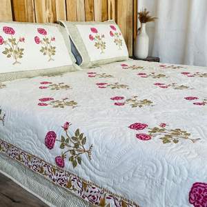 Cubrecamas de Algodón Estampados a Mano al por Mayor, Cubrecamas Acolchados de Algodón - Product Image 1