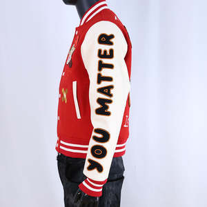 แจ็คเก็ตวาร์ซิตี้ผู้ชายสไตล์สตรีทแวร์สุดฮิต ดีไซน์เท่ห์ แต่งแพทช์ ขนสัตว์ คุณภาพสูง แฟชั่น ปักลายเชนิลล์ สำหรับฤดูหนาว - Product Image 6