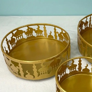 Bandeja de servicio de metal para restaurantes, hoteles, acabado pulido, diseño moderno, tamaño personalizable, logotipo decorativo, bandeja de fechas de postre - Product Image 6