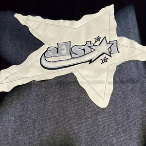 เสื้อยืดคอกลมผ้าคอตตอนสำหรับผู้ชายดีไซน์เย็บปะรูปดาวแบบลำลองสำหรับฤดูร้อนพร้อมรูปทรงเรขาคณิตที่เป็นเอกลักษณ์ใส่สบาย - Product Image 3