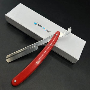 Navaja de Afeitar Plegable de Acero Inoxidable con Hoja Plateada de un Solo Filo y Mango de Plástico, Personalizable con Logotipo, la Más Vendida - Product Image 3