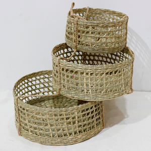 Artex Dong Thap Paniers suspendus en jacinthe d'eau naturelle et jonc de mer faits à la main Pot de jardinières mural - Product Image 3