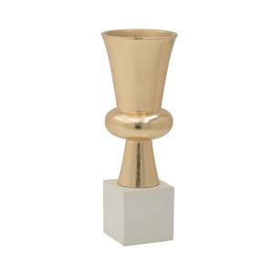 Florero de Metal de lujo moderno hecho a mano de tendencia reciente, Material de aluminio, Color dorado con logotipo personalizado, diseño de lujo - Product Image 5