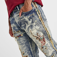 Jeans en denim pour homme, pantalon streetwear de haute qualité, jeans déchirés