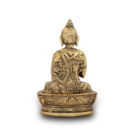 Statue de bouddha en métal plaqué or, cadeau de bénédiction du seigneur, décoration de la maison, salon, Table, jardin Diwali Dec