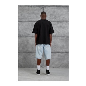 Camisetas de punto 100% algodón para hombre, estilo oversize, estampadas, streetwear, con logo personalizado, largas, tallas grandes, transpirables y de secado rápido. - Product Image 1