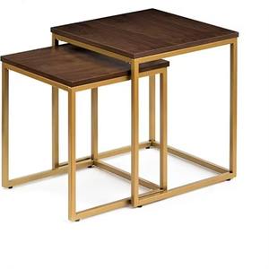 Table basse moderne artisanale au design antique avec dessus en bois et cadre en métal pour mobilier de salon ou de bureau - Product Image 2