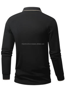 T-shirts polo pour hommes de haute qualité sur mesure Jersey 100% coton tissu gaufré respirant Plus polos, polos pour hommes - Product Image 5