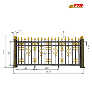 Strong & Stylish Metal <b>Security</b> Fence Panels for Outdoor Protection for Residential and Farming Areas with Driveway Gates - Product Image 5