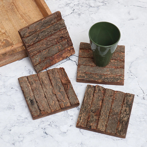 Sous-verres en bois brun naturel de qualité de luxe 5mm d'épaisseur 300/400mm accessoires de vaisselle de salle à manger à la maison moderne prix de gros - Product Image 5