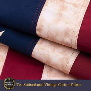 Bandera Americana de Algodón 1776 Betsy Ross con Efecto Té, 3x5 Pies, Vintage, 13 Estrellas, Coloniales, Bordada, Duradera para Exteriores - Product Image 5