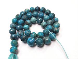 Excelente collar de cuentas de piedras preciosas turquesas naturales para mujer, joyería cruda en forma de bola azul con Color de cuentas - Product Image 4